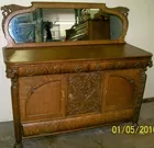Antique buffet & mirror