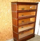 MAHOGANY LAWYER'S 5 SECTION  BOOKCASE