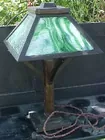 Mission Oak Panel Lamp