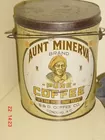 Rare Aunt Minerva Coffee Tin