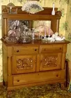 Antique Oak Buffet W/ Mirror
