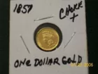 1857 $1 gold coin choice + Merritt Family Auctions