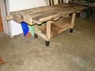 ANTIQUE WOODWORKER BENCH 6 FT LONG