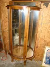 OAK CHINA CABINET BOW FRONT
