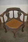 Carved corner chair