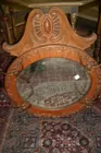 Oak coat rack w/ mirror