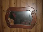 vintage mirror with coat hooks,