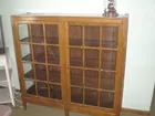 Antique glass china cabinet,