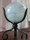 Witch Ball, Blue-to-Clear, 19th C.
