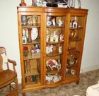 LARGE 3 DOOR OAK BOOKCASE