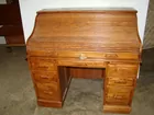 OAK ROLL TOP DESK