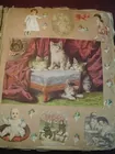 Victorian era scrapbook with postcards