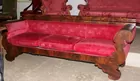 Wood framed vintage sofa