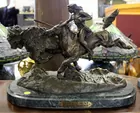 Bronze R. Remington Buffalo Hunt