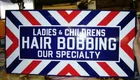 2 sided flange porcelain sign
