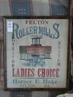 Old Felton Feed Mill bag in frame
