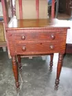 2 Drawer Tiger Maple Dropleaf Table