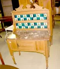 Tiled kitchen cabinet