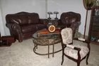Leather loveseat & chair
