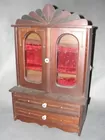 child's doll glass front cupboard