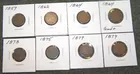 Eight Indian Head Cents 1859 - 1879 