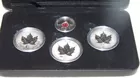 Three Canadian $5 Silver 1 ozt Coins 