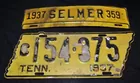 1937 TN License Plate w/ Selmer Topper