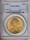 #28-1895S $20 Gold (PCGS) MS-61