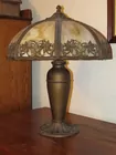 Slag glass lamp