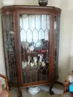 Curved glass china cabinet