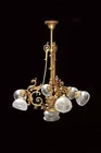 Gilt Bronze Chandelier w/ Griffins