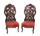 Pr. Rosewood Belter Slipper Chairs