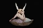 Rare 19th C. Decorated Porcelain Psyche 
