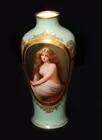 Blue Mark Royal Vienna Portrait Vase   