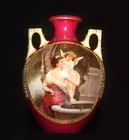 Blue Mark Royal Vienna Portrait Vase 