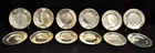 Set of 12 Sterling Silver Mint Plates