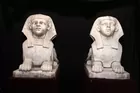 Large Pair 18th/19th Century Marble Sphinx