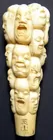 1,000 FACES CARVED IVORY CANE HANDLE