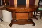 Antique oak entry table
