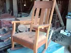 Oak mission-style rocker