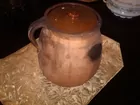Redware pot with lid