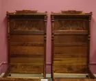 Pair of Victorian Walnut Twin Beds