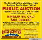 Colorado Real Estate Auction Sales