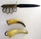 TRENCH KNIFE AND POWDER HORNS