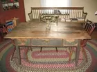 3 Drawer Walnut Hepplewhite farm table