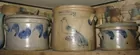 Blue decorated Cowden & Wilcox with bird