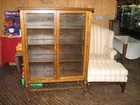 2 door antique book case 