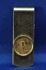 American Eagle $5 Gold Piece & Sterling Money Clip