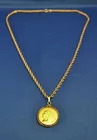 1915 Indian Head $5 Gold Piece on 14 Kt Gold Chain