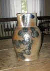 Super blue stoneware water pitcher